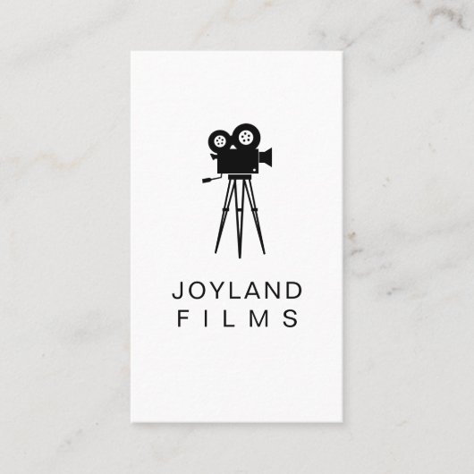 Filmcamera filmregisseur Weddenschap filmen Visitekaartje (Voorkant)