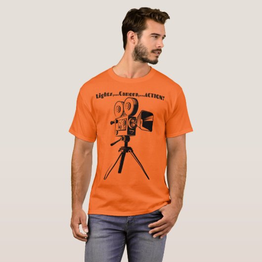 Filmcamera Grafische T-Shirt (Voorkant volledig)