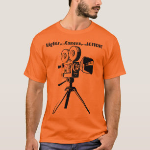 Filmcamera Grafische T-Shirt