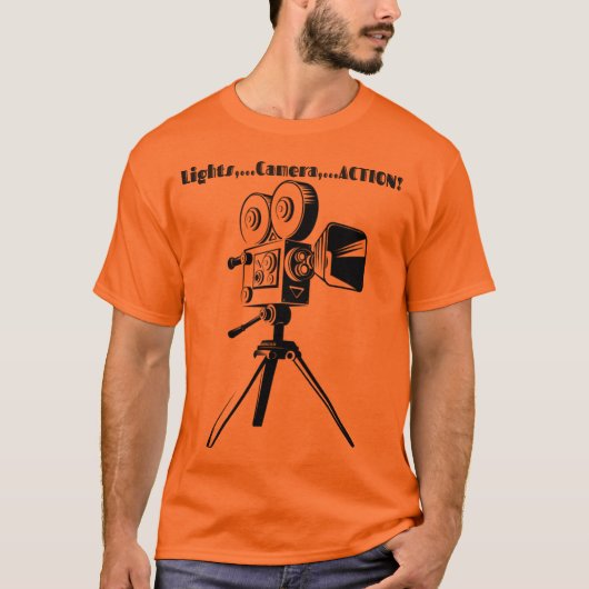 Filmcamera Grafische T-Shirt (Voorkant)