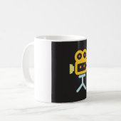 Filmcamera-icoon Minimale filmapparatuur Koffiemok (Voorkant links)