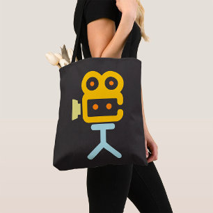 Filmcamera-icoon Minimale filmapparatuur Tote Bag