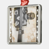  filmcamera metalen ornament (Links)