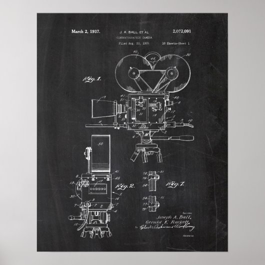 Filmcamera-patent Poster (Voorkant)