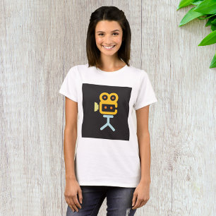 Filmcamera-pictogram Minimale filmapparatuur T-shirt