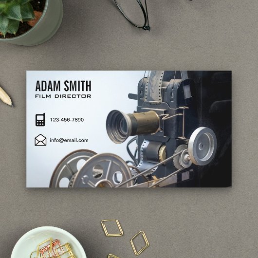 filmcamera professionele filmregisseur visitekaartje