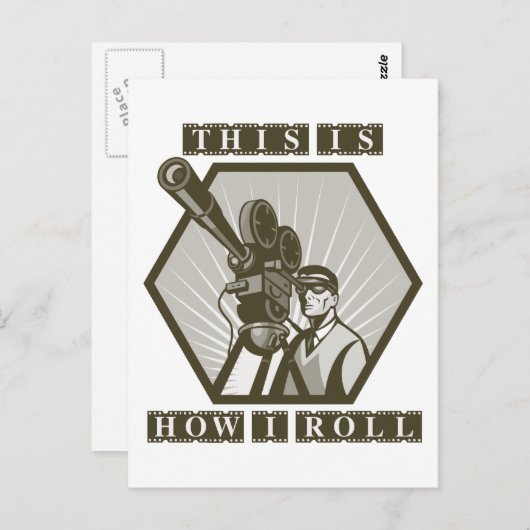 filmcamera regisseur briefkaart (Voorkant / Achterkant)