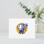  filmcamera-retro briefkaart (Staand voorkant)