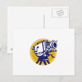  filmcamera-retro briefkaart (Voorkant / Achterkant)