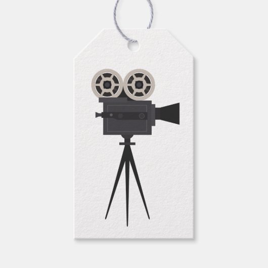 Filmcamera Retro Cadeaulabel (Voorkant)