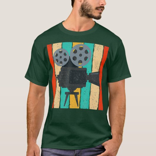 filmcamera Retro-filmprojector T-shirt (Voorkant)