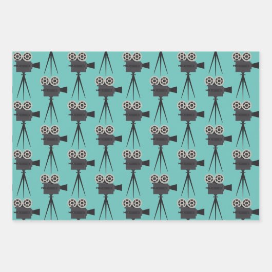 Filmcamera Retro Inpakpapier Vel (Voorkant 3)