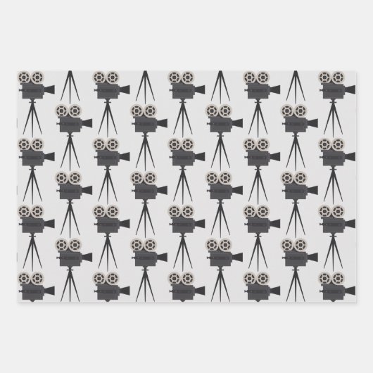 Filmcamera Retro Inpakpapier Vel (Voorkant 2)