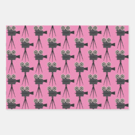 Filmcamera Retro Inpakpapier Vel