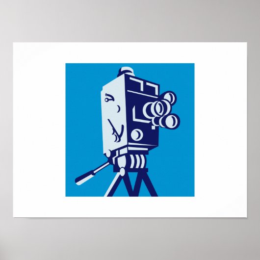  filmcamera-retro poster (Voorkant)