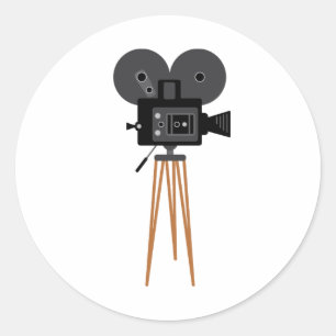 Filmcamera Ronde Sticker