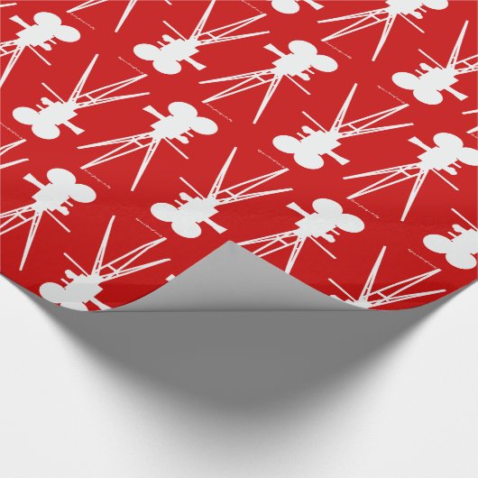 filmcamera Silhouettes Gift Wrap Cadeaupapier (Hoek)