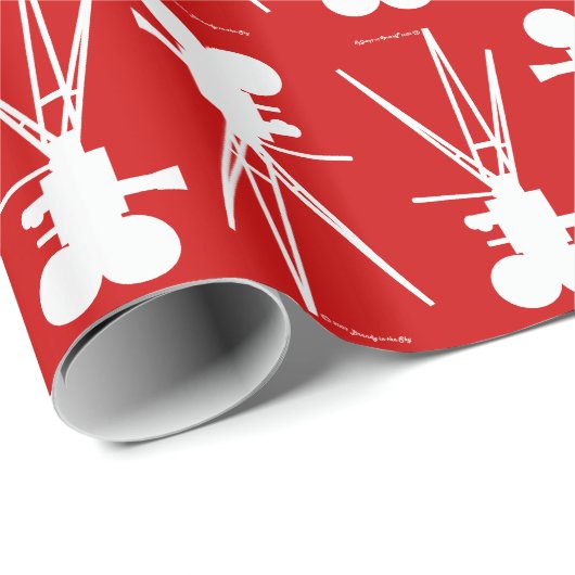 filmcamera Silhouettes Gift Wrap Cadeaupapier (Rol Hoek)