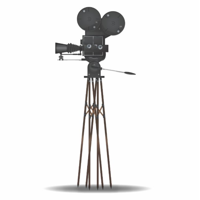  filmcamera staand fotobeeldje  (Voorkant)