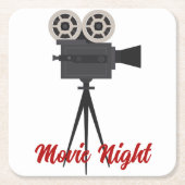 Filmcamera terugzetten kartonnen onderzetters (Voorkant)