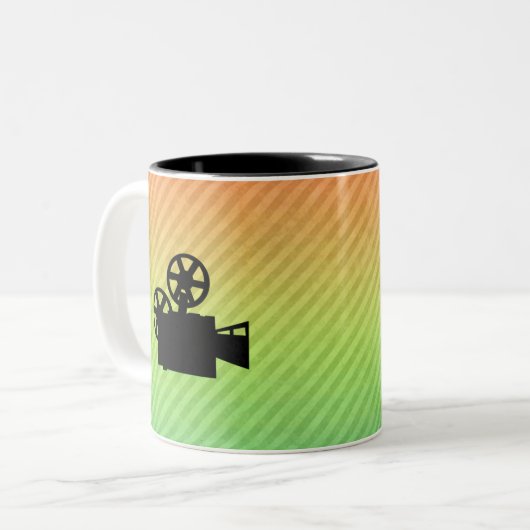 Filmcamera Tweekleurige Koffiemok (Voorkant links)