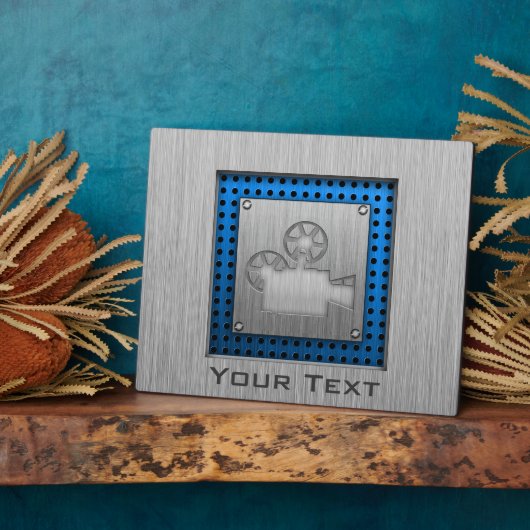 Filmcamera van geborsteld metaal fotoplaat (Zijkant)