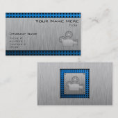 Filmcamera van geborsteld metaal visitekaartje (Voorkant / Achterkant)