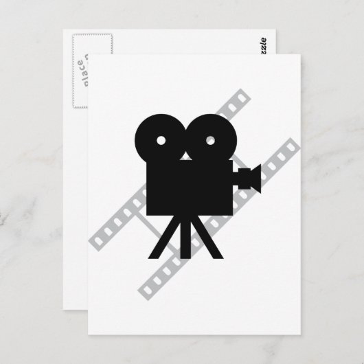 filmcamerapictogram briefkaart (Voorkant / Achterkant)