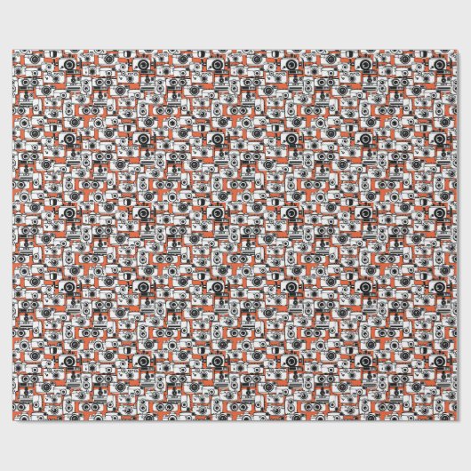  filmcamera's, naadloos patroon. cadeaupapier (Vlak)