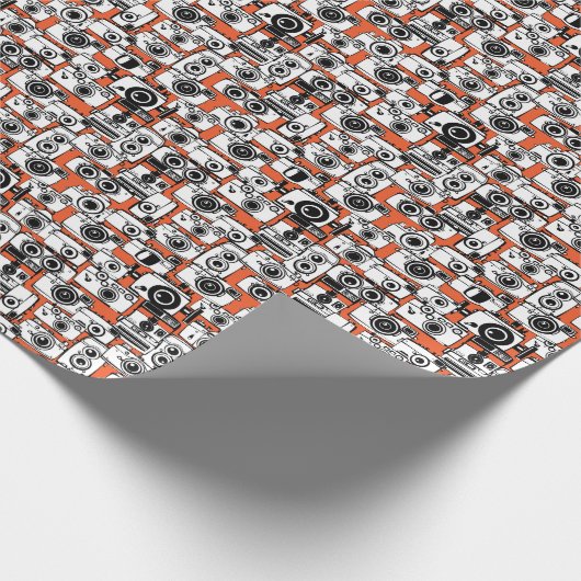  filmcamera's, naadloos patroon. cadeaupapier (Hoek)