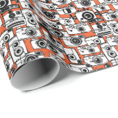 filmcamera's, naadloos patroon. cadeaupapier (Rol Hoek)