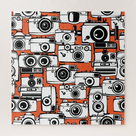 filmcamera's, naadloos patroon. legpuzzel (Verticaal)