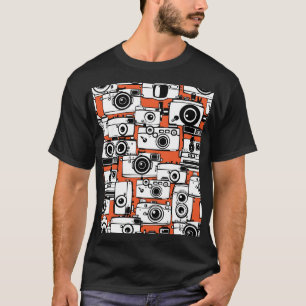 filmcamera's, naadloos patroon. t-shirt