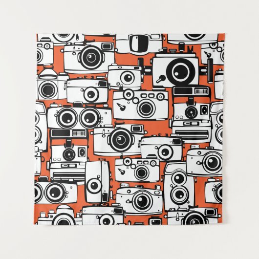 filmcamera's, naadloos patroon. wandkleed (Voorkant)
