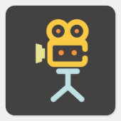 Filmcamerasystemen Vierkante Sticker (Voorkant)