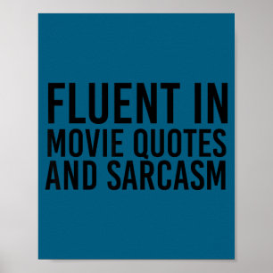 Filmcitaten en sarcastische T-shirt Grappige film  Poster