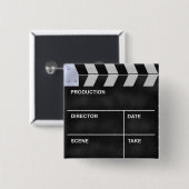 Filmclip Vierkante Button 5,1 Cm (Voorkant /achterkant)