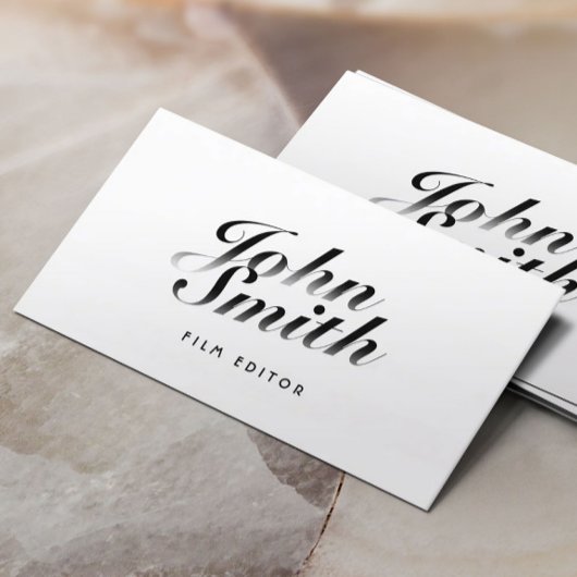Filmeditor Classy Calligraphic Visitekaartje