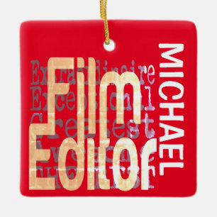 Filmeditor Extraordinaire CUSTOM Keramisch Ornament