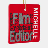 Filmeditor Extraordinaire CUSTOM Keramisch Ornament (Rechts)