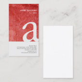 Filmeditor Red Grunge Monogram Visitekaartje (Voorkant / Achterkant)