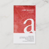 Filmeditor Red Grunge Monogram Visitekaartje (Voorkant)
