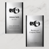 Filmeditor - Roestvrij stalen metalen in penselen Visitekaartje (Voorkant / Achterkant)