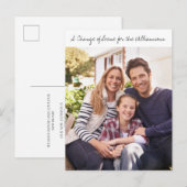 Filmfamilie van whimsical Script Photo New Address Aankondigingskaart (Voorkant / Achterkant)