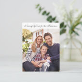 Filmfamilie van whimsical Script Photo New Address Aankondigingskaart (Staand voorkant)