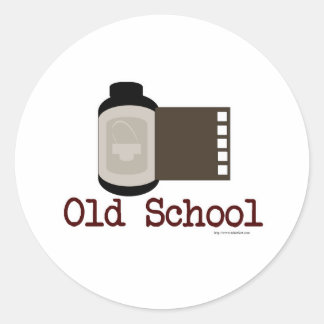 Filmfan van Old School Ronde Sticker