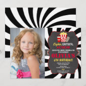 Filmfeest film avond verjaardagsfoto kaart (Voorkant / Achterkant)