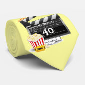 Filmfeest op 40e verjaardag stropdas (Opgerold)