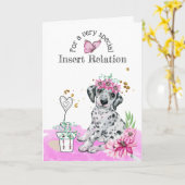 Filmfehondje op de kop kaart (Gele Bloem)