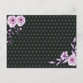 Filmfestival van Paarse Floral van het Manuscript Uitnodiging Briefkaart (Achterkant)